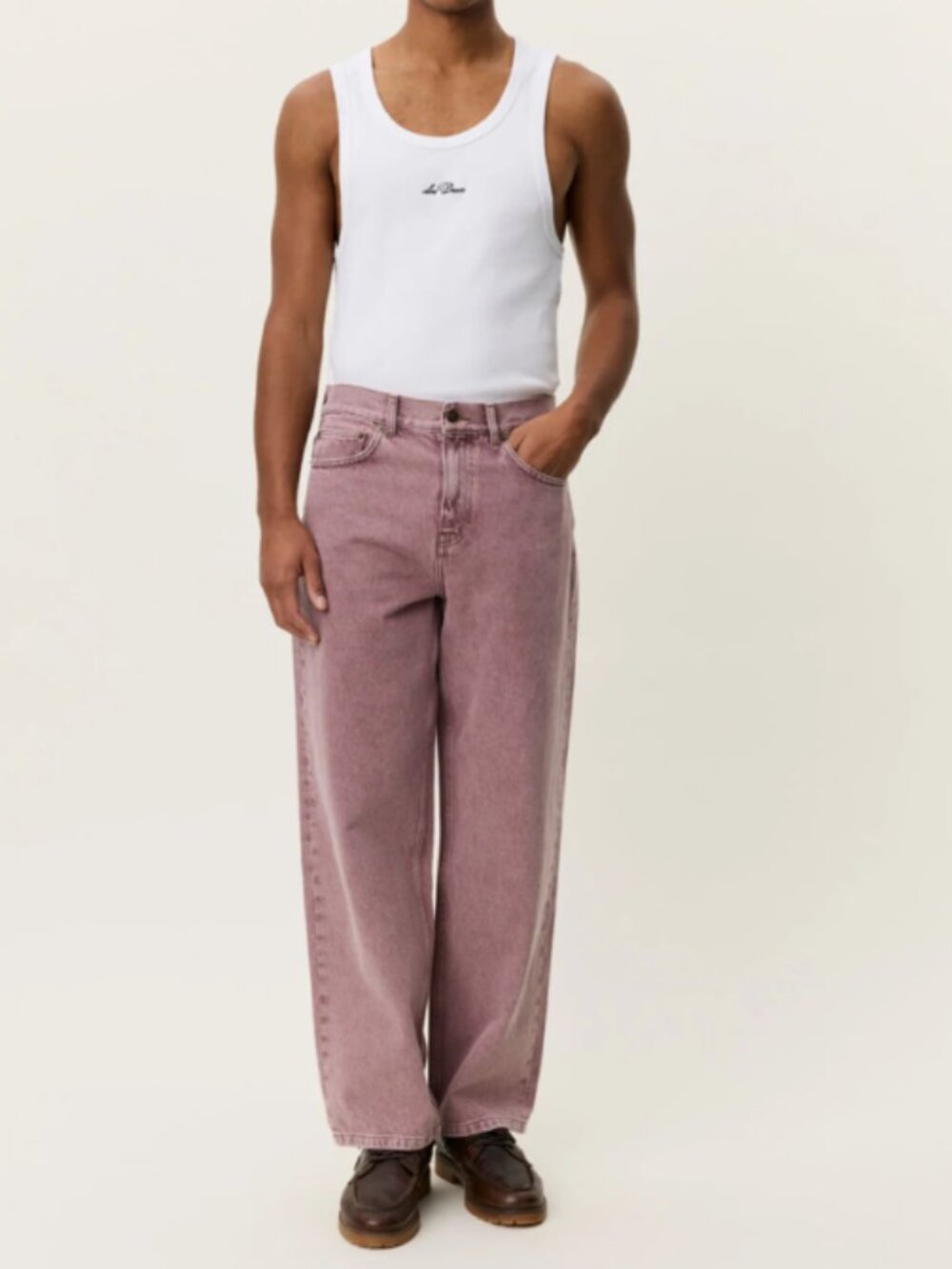 BNWT SS26 LES DEUX ROI LIGHT PINK DENIM JEANS 34